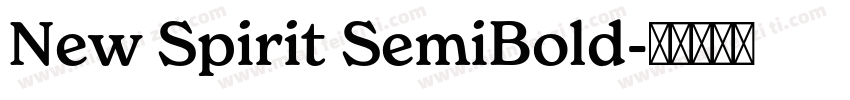 New Spirit SemiBold字体转换
